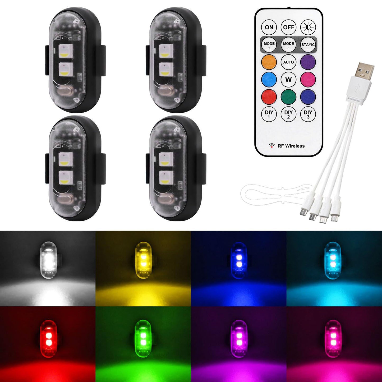 Wireless RGB LED Strobe Light