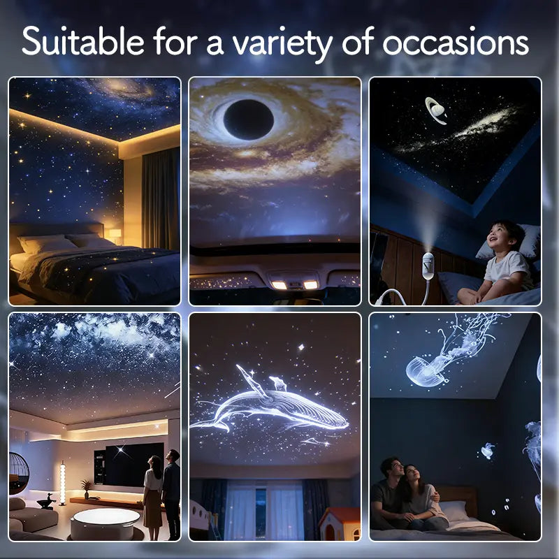 Portable USB Projection Lamp with 5 Dreamy Scene Slides