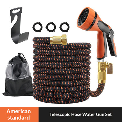 Expandable Garden Hose with Spray Nozzle (3X Expandable, No-Kink, Leak-Proof)