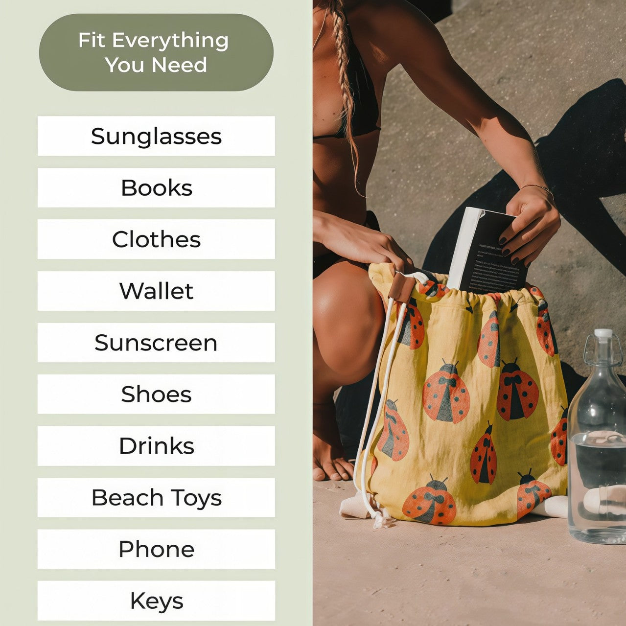 2-in-1 Convertible Beach Towel Backpack