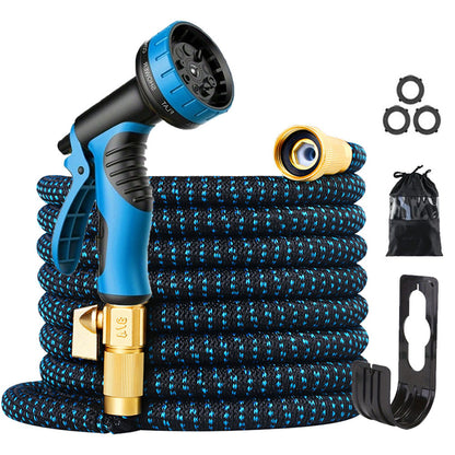 Expandable Garden Hose with Spray Nozzle (3X Expandable, No-Kink, Leak-Proof)