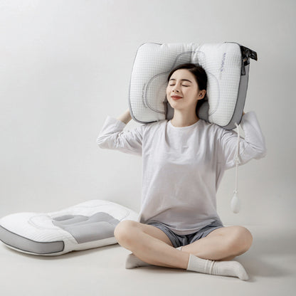 Adjustable Airbag Neck Support Pillow – Ergonomic Cooling Sleep Pillow