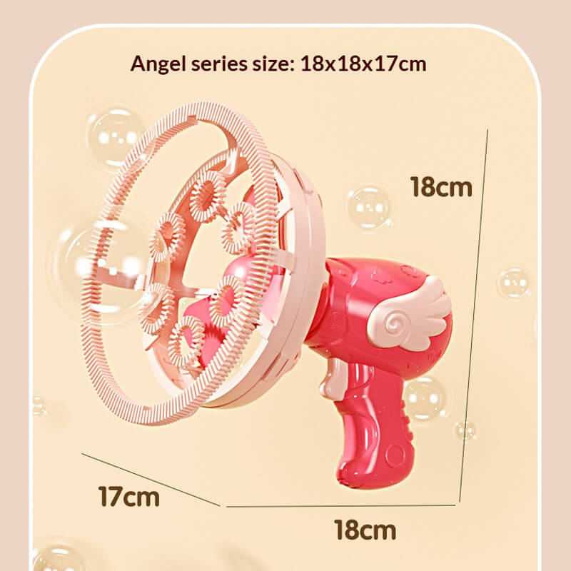 Angel Bubble Gun – Automatic Bubble Blaster for Kids (Double Bubble Effect)
