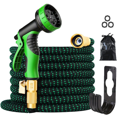Expandable Garden Hose with Spray Nozzle (3X Expandable, No-Kink, Leak-Proof)