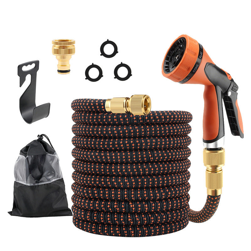 Expandable Garden Hose with Spray Nozzle (3X Expandable, No-Kink, Leak-Proof)
