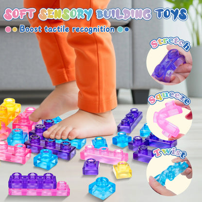 Soft Sensory Building Blocks for Kids – Squishy STEM Toy Set (3+)