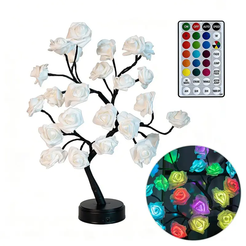 Rose Tree Night Light – USB LED Decorative Lamp
