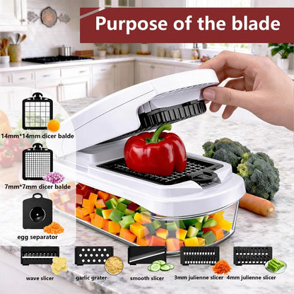 8-in-1 Multifunctional Vegetable Chopper & Slicer