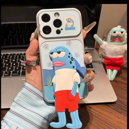 3D Cartoon Fish Kickstand Phone Case