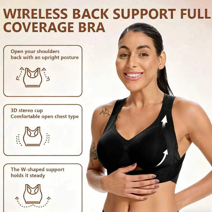 Wireless Posture Support Bra – Front Closure Lift & Shape