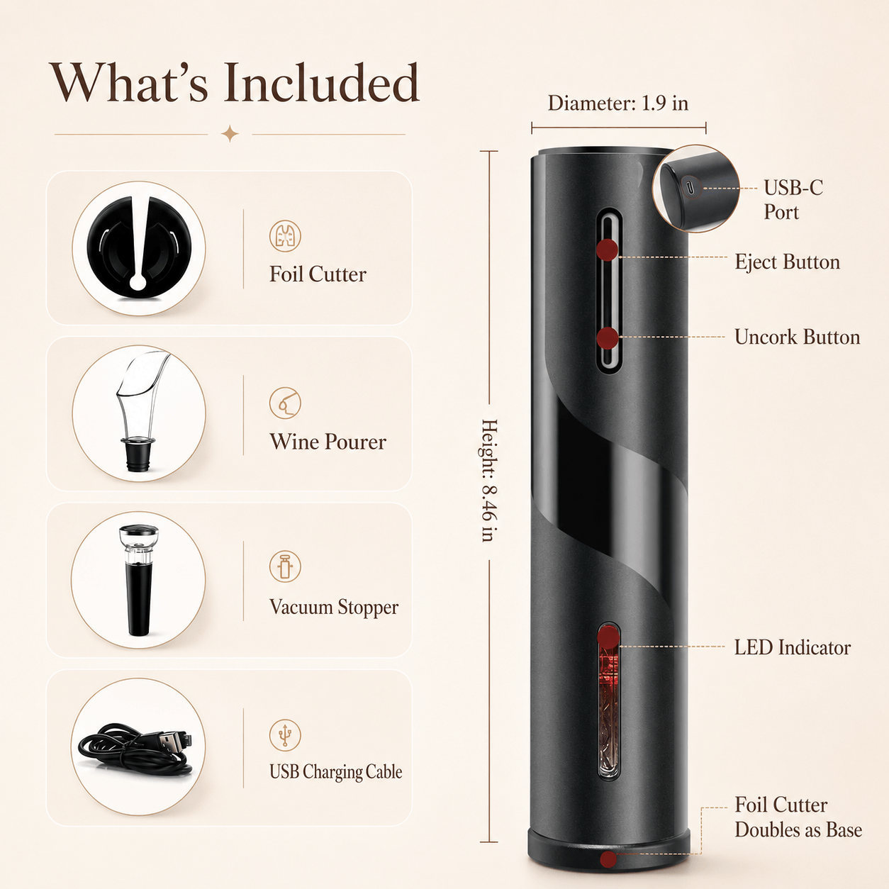 Rechargeable Electric Wine Opener