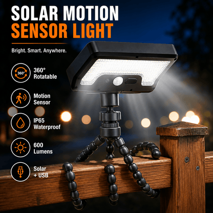 Clip-On Solar Motion Light | 3-Color Outdoor LED Fence Lamp