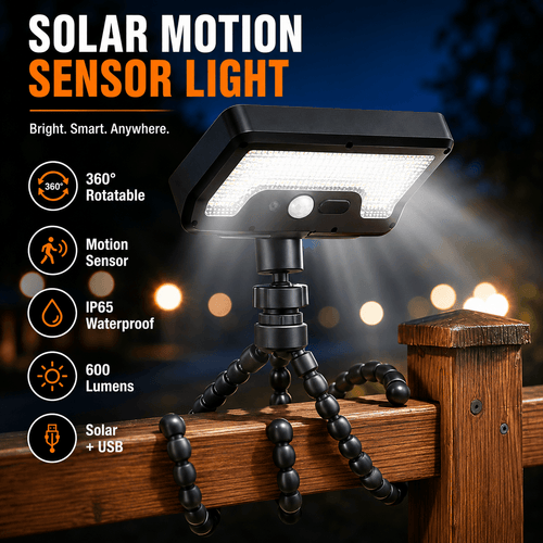Clip-On Solar Motion Light | 3-Color Outdoor LED Fence Lamp