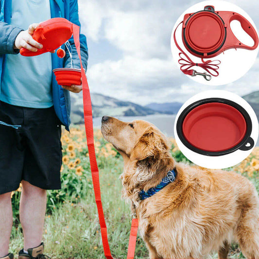 5-in-1 Retractable Dog Leash Bottle