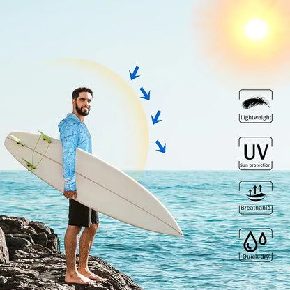 Men's UPF 50+ Sun Protection Hoodie Shirt