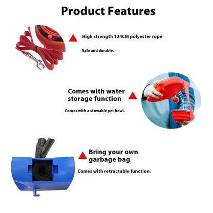 5-in-1 Retractable Dog Leash Bottle