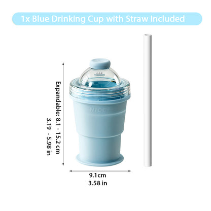 2-in-1 ChillSphere: Folding Ice Maker & Straw Cup