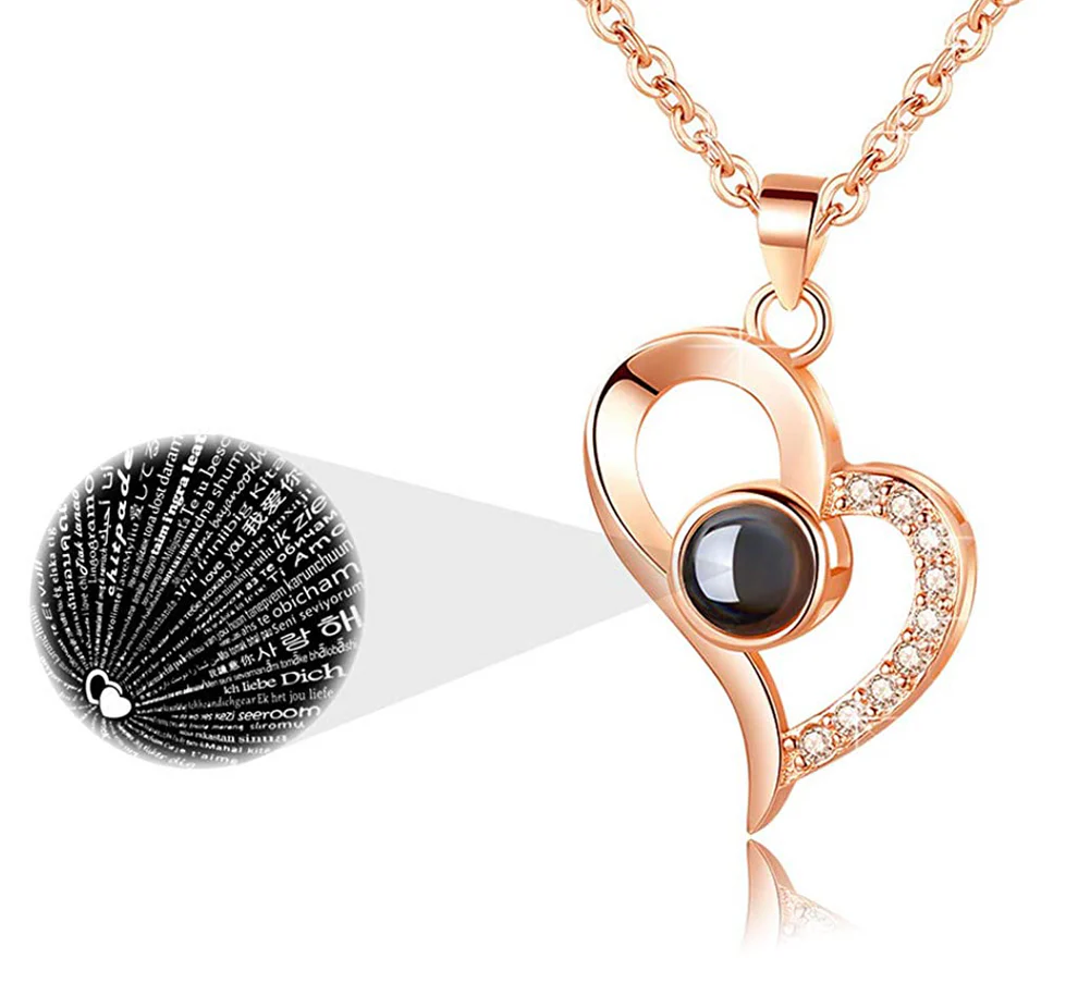 Mother’s Day Gift – “I Love You” 100 Languages Projection Necklace