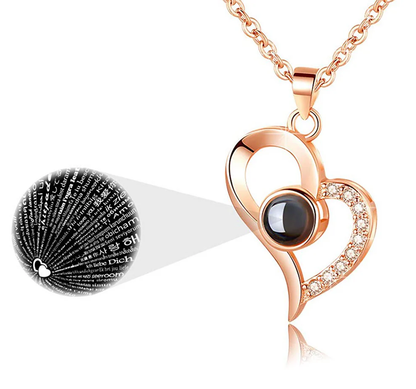 Mother’s Day Gift – “I Love You” 100 Languages Projection Necklace