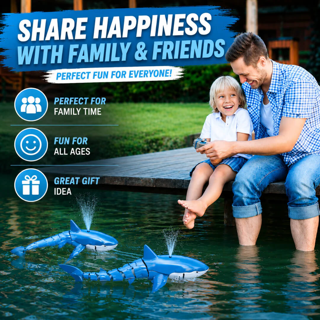 RC Shark Water Toy with Spray & Remote Control