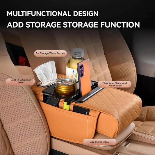 4-in-1 Car Armrest Organizer – Storage & Comfort Upgrade