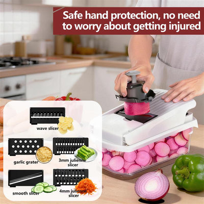8-in-1 Multifunctional Vegetable Chopper & Slicer