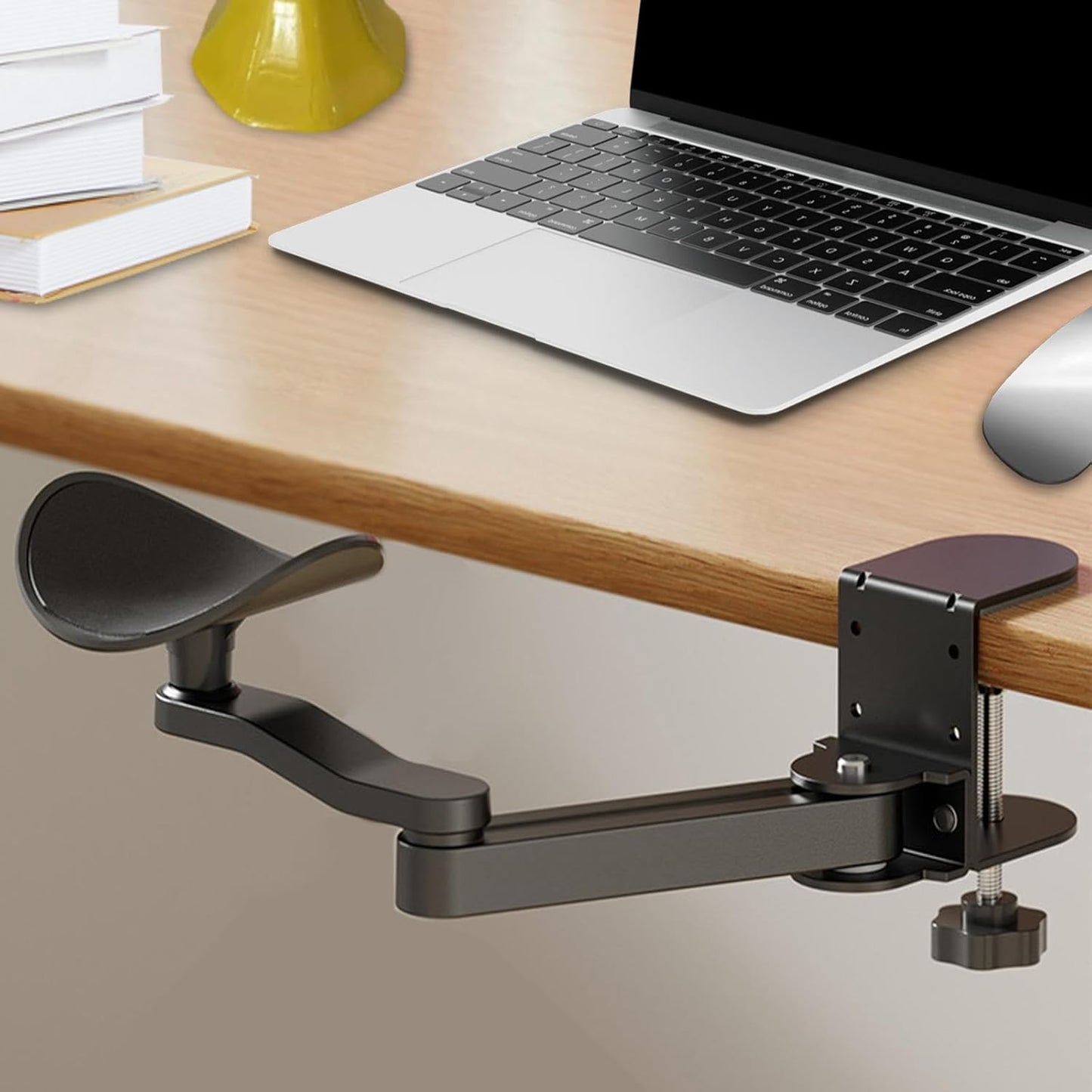 Ergonomic Desk Arm Support | 360° Rotating Adjustable Elbow Rest Clamp
