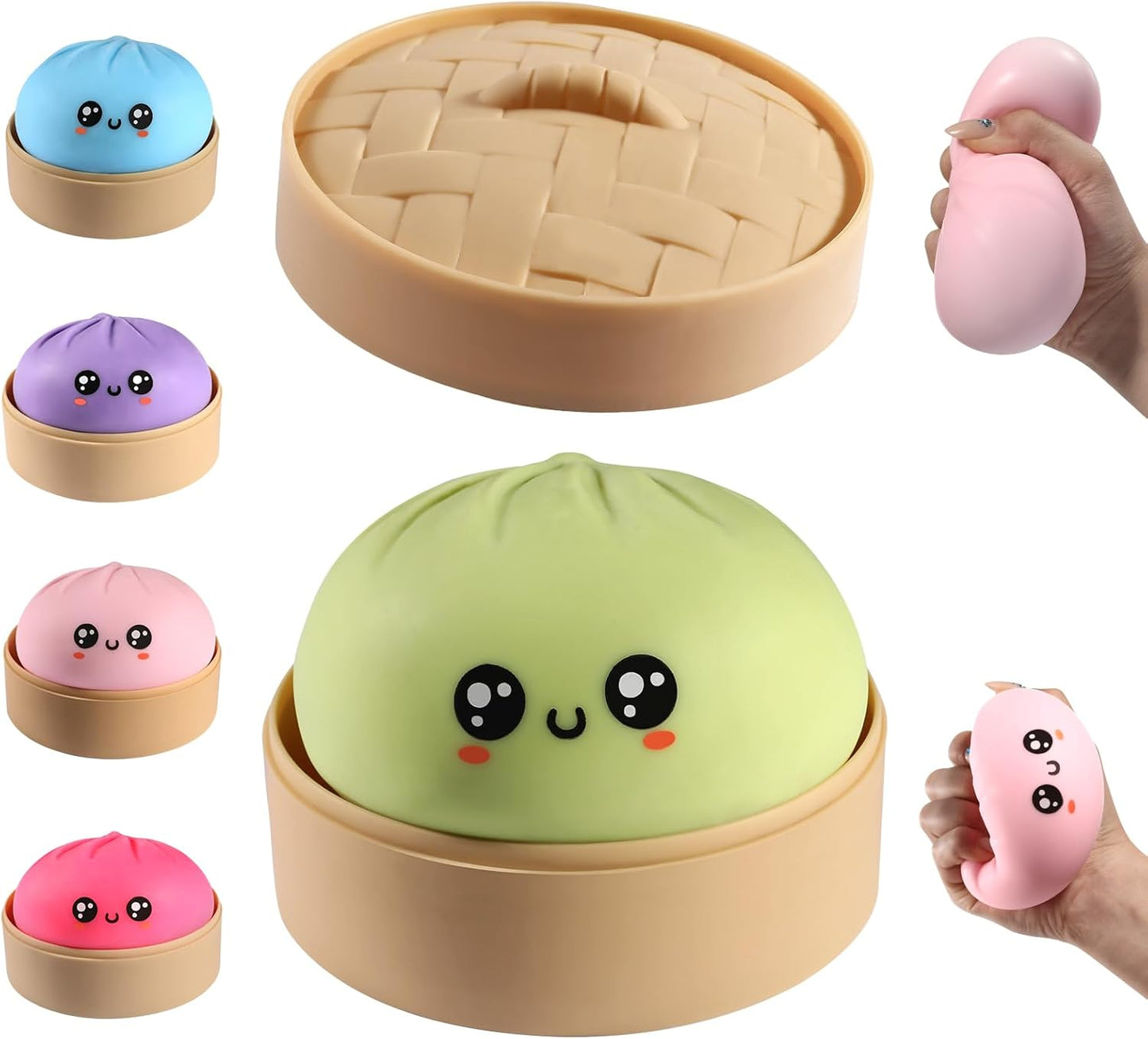 Dumpling Squishy Mystery Box – Cute Stress Relief Blind Box Toy