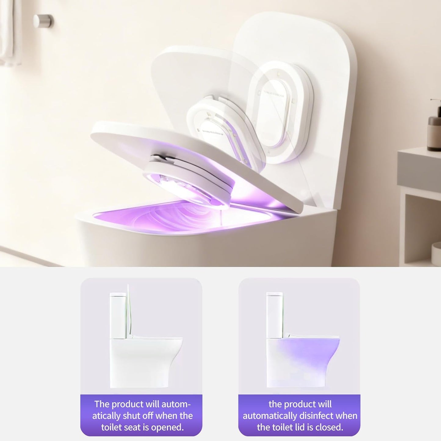 Smart UV Toilet Sanitizer Lamp