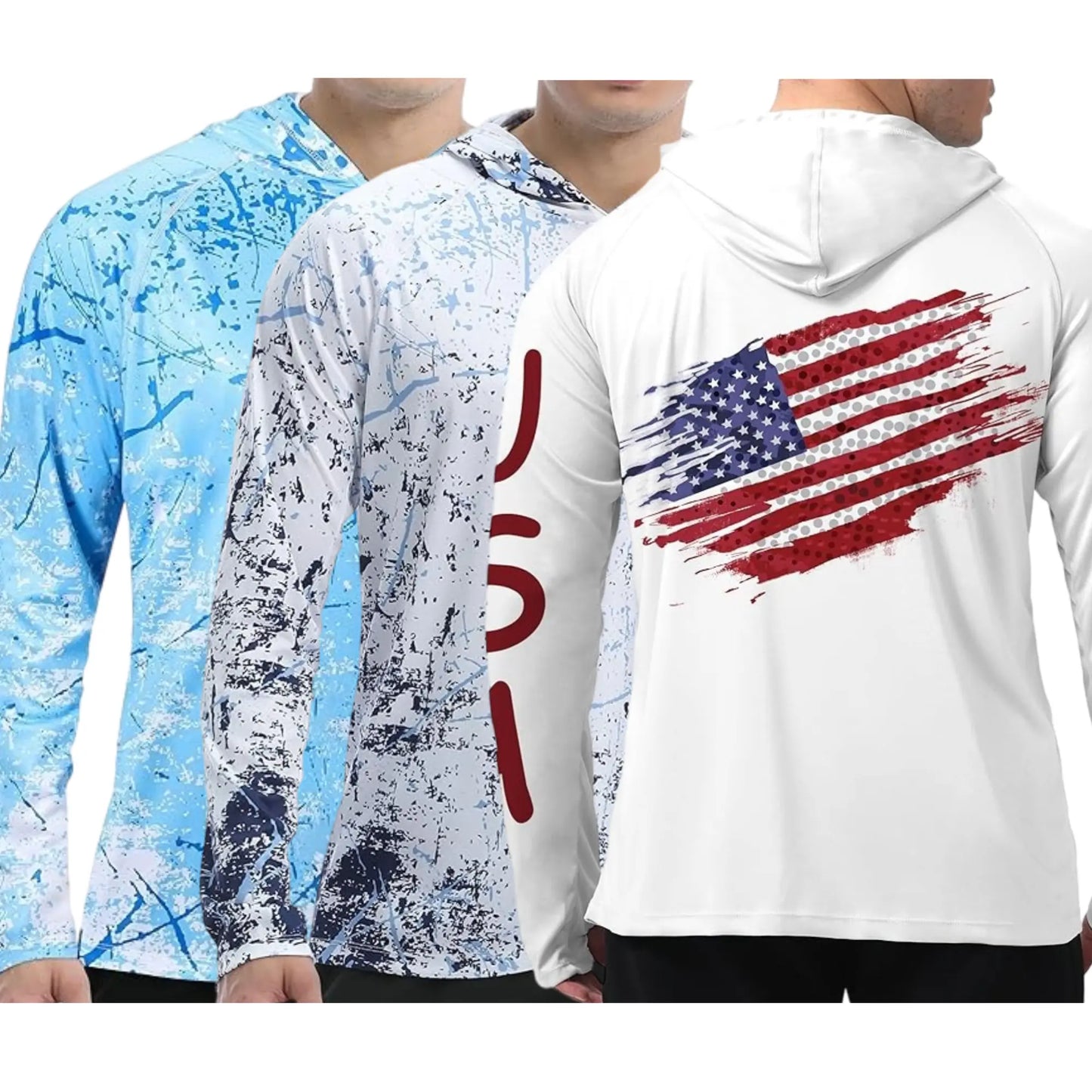 Men's UPF 50+ Sun Protection Hoodie Shirt