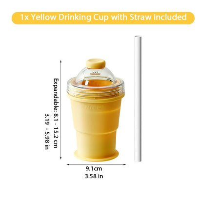 2-in-1 ChillSphere: Folding Ice Maker & Straw Cup