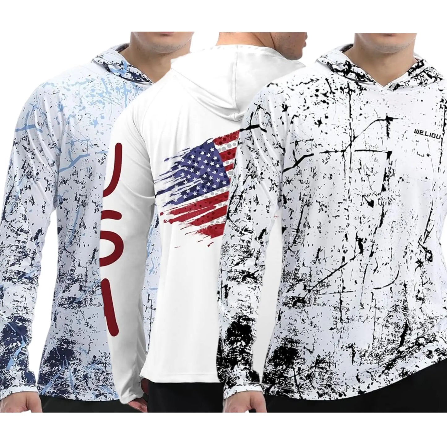 Men's UPF 50+ Sun Protection Hoodie Shirt