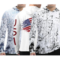 3-Pack White and Blue/White-Flag/White and Black