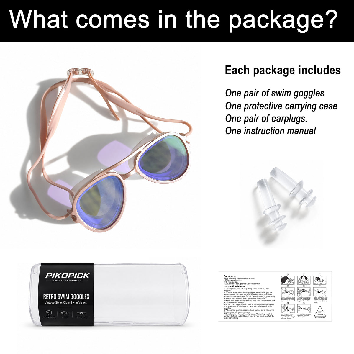 2-in-1 Retro Swim Goggles & Sunglasses