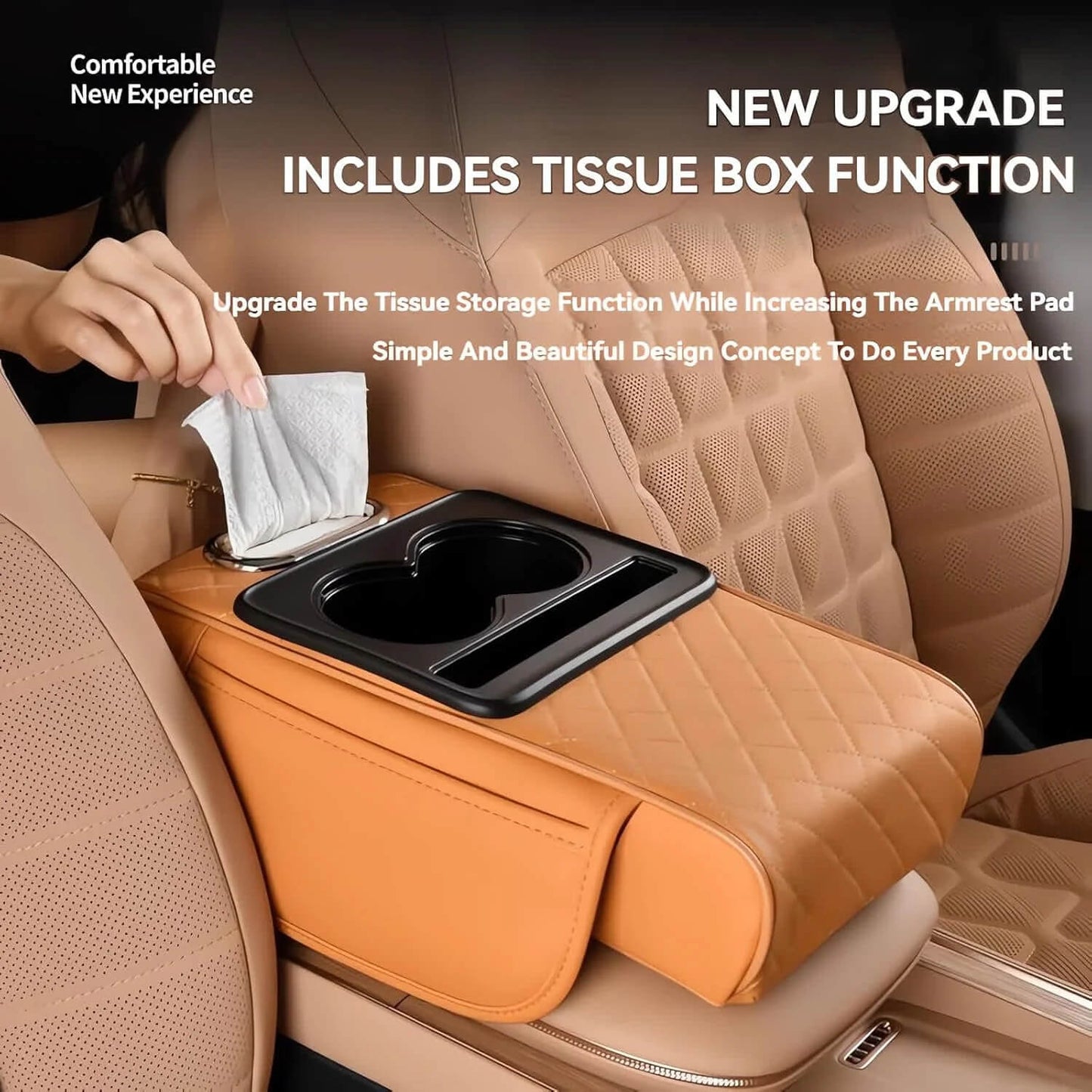 4-in-1 Car Armrest Organizer – Storage & Comfort Upgrade