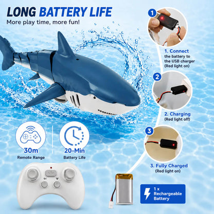 RC Shark Water Toy with Spray & Remote Control