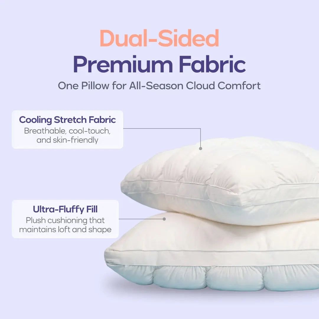 Ultra Fluffy Cooling Pillow – Dual-Layer Cloud Comfort