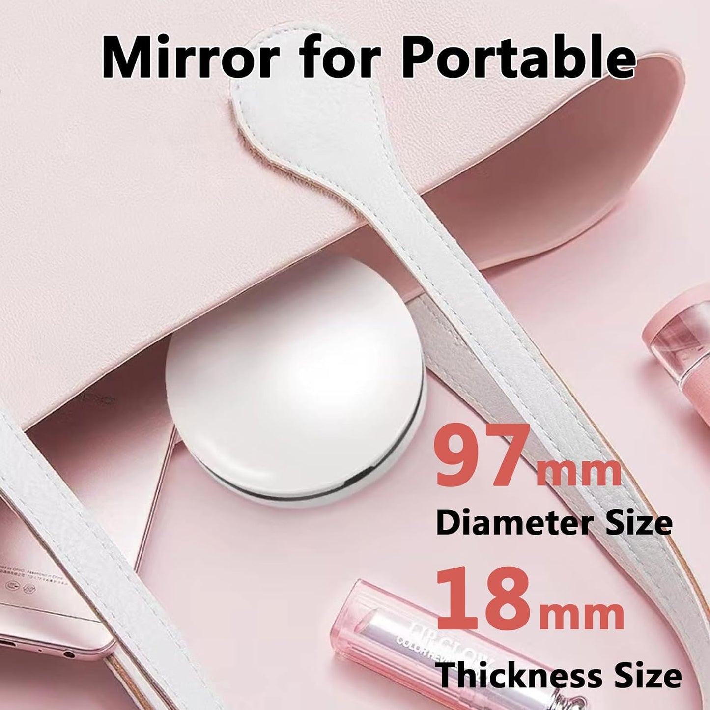 UV Camera LED Compact Makeup Mirror