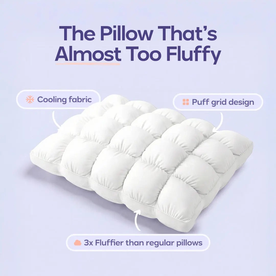 Ultra Fluffy Cooling Pillow – Dual-Layer Cloud Comfort