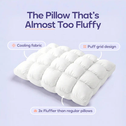 Ultra Fluffy Cooling Pillow – Dual-Layer Cloud Comfort