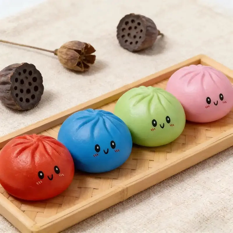 Dumpling Squishy Mystery Box – Cute Stress Relief Blind Box Toy