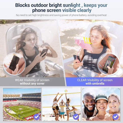 Magnetic Phone Sun Shade Umbrella – Adjustable Anti-Glare Screen Shield
