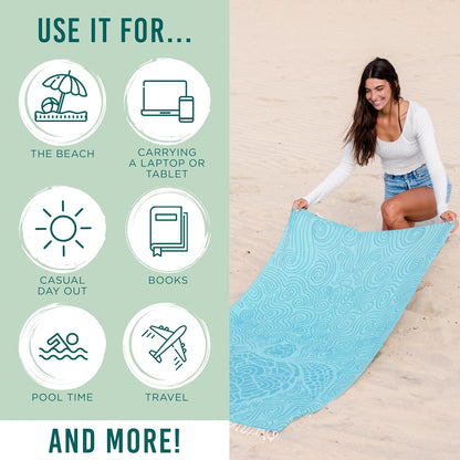 2-in-1 Convertible Beach Towel Backpack
