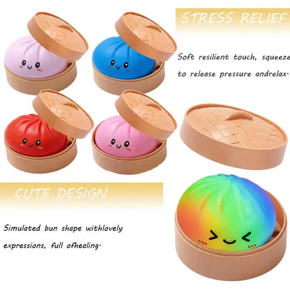 Dumpling Squishy Mystery Box – Cute Stress Relief Blind Box Toy