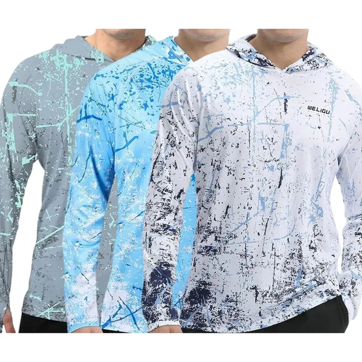 Men's UPF 50+ Sun Protection Hoodie Shirt