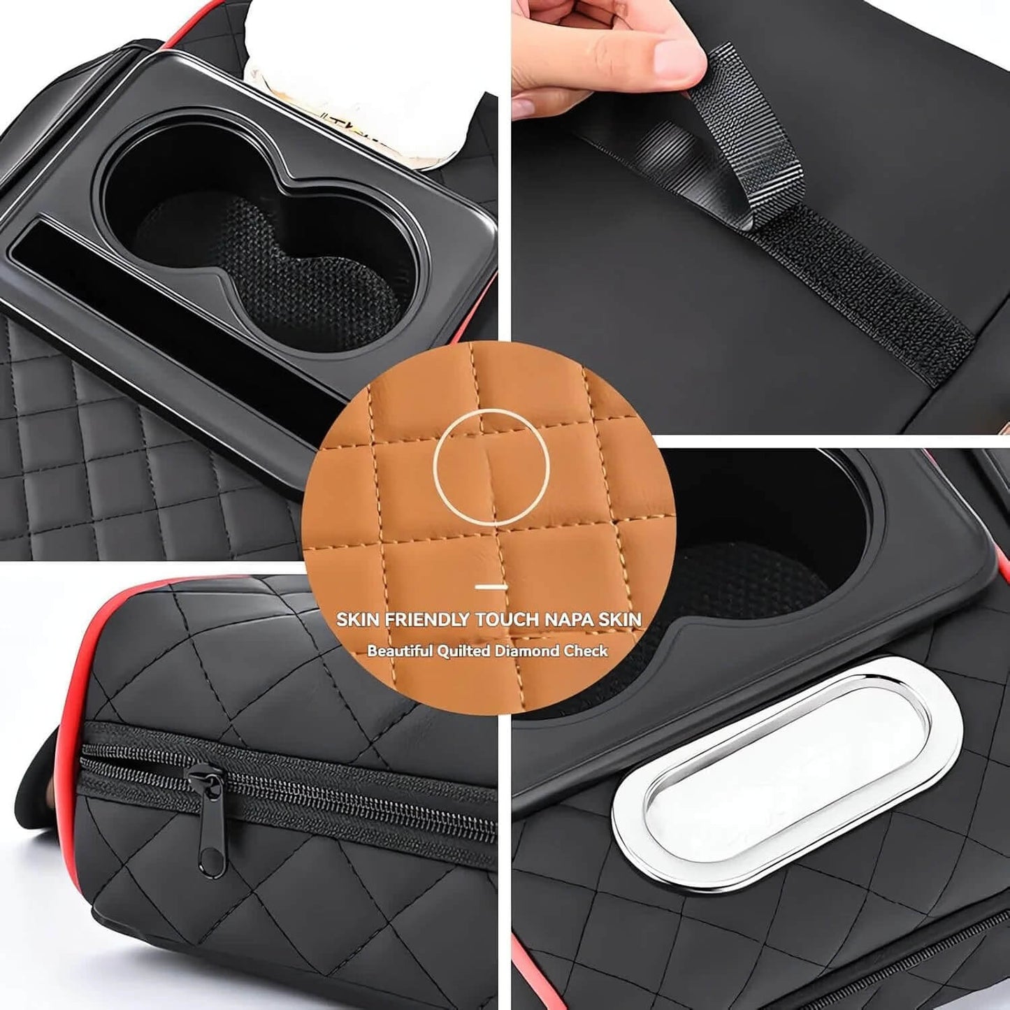 4-in-1 Car Armrest Organizer – Storage & Comfort Upgrade