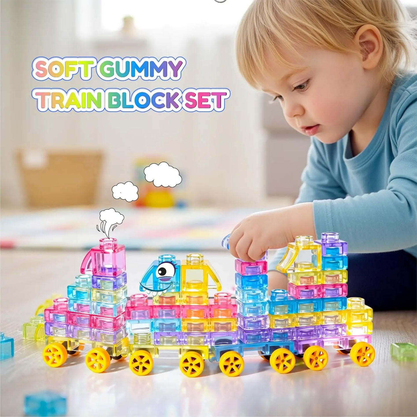 Soft Sensory Building Blocks for Kids – Squishy STEM Toy Set (3+)