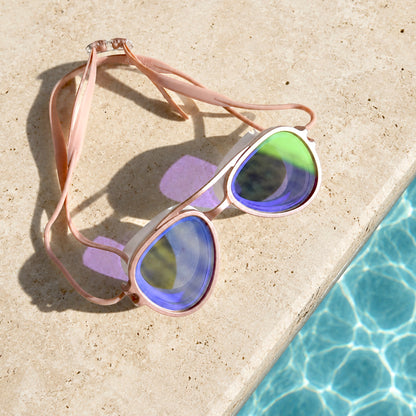 2-in-1 Retro Swim Goggles & Sunglasses