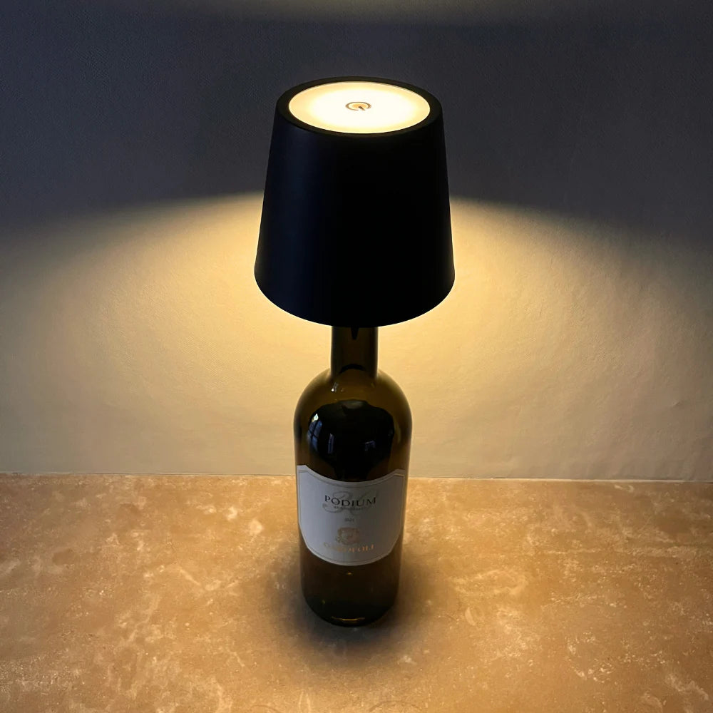 Rechargeable Wine Bottle Lamp – RGB Dimmable Table Light