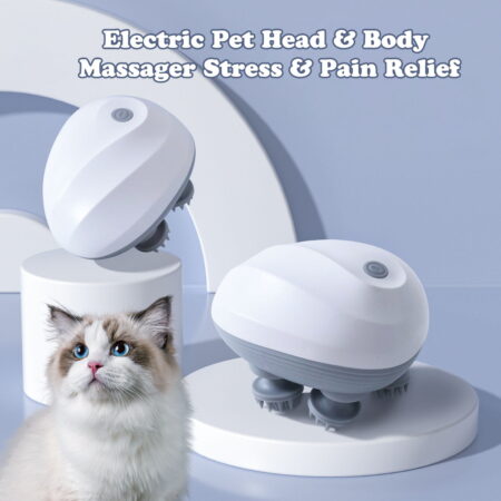 Electric Cat Massager – Quiet Waterproof Pet Scalp Massager